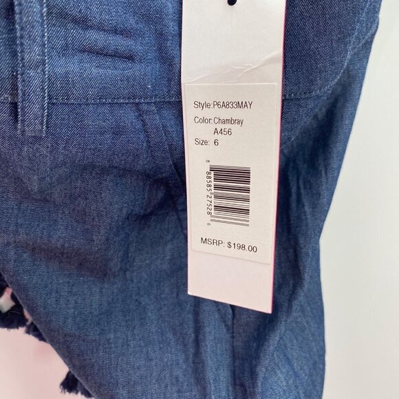 Parker Bow Short in Chambray Women's Size 6 - Picture 8 of 10
